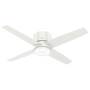 Hunter 54" Advocate Low Profile Ceiling Fan with LED Light 59371 - Fresh White