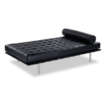 Black Full Leather Daybed
