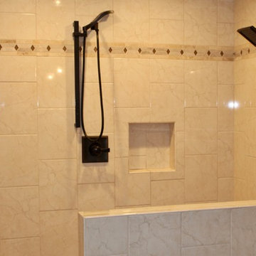 Bathroom with Custom-built Walk-in shower