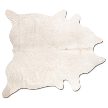 HomeRoots 60" x 84" Off White Cowhide Rug