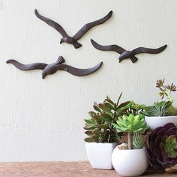 CAST IRON SEAGULL WALL DECOR, SET OF 3 - Products