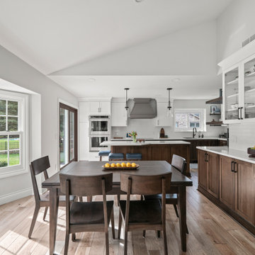 Mid Century Modern Meets Transitional Style to create an Entertainer's Kitchen