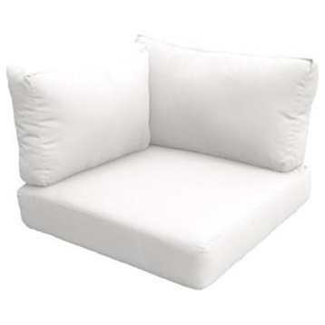 Covers for Low-Back Corner Chair Cushions 6 inches thick in Sail White