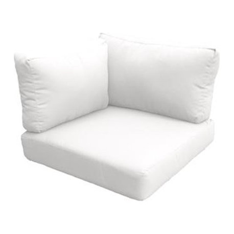 Covers for Low-Back Corner Chair Cushions 6 inches thick in Sail White