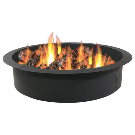 Sunnydaze Heavy-Duty Fire Pit Rim Liner, DIY Build your Own, 36" Diameter