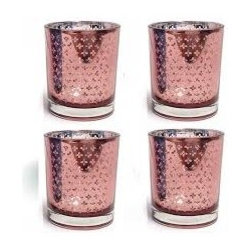 Moroccan Glass-Votive Set - Rose Small - Tabletop