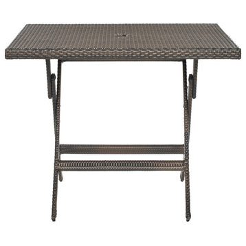 Safavieh Samana Square Indoor-Outdoor Folding Table, Brown