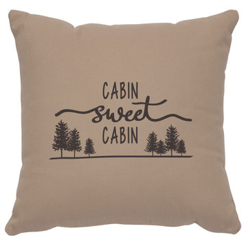 Image Pillow 16x16 Sweet Cabin Cotton Alabaster