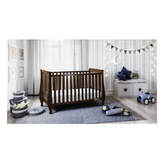 AFG Baby Furniture Naomi Espresso Convertible Crib With Toddler Rail 009E