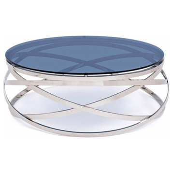 Andria Contemporary Smoked Glass Coffee Table