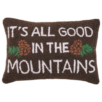 It's All Good In The Mountains Hook Pillow