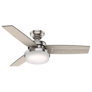 Hunter 50394 Sentinel 44" Ceiling Fan with LED Light and Remote, Brushed Nickel