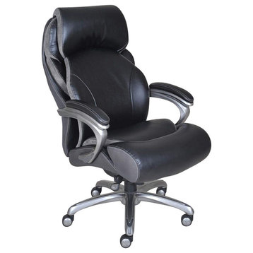 Serta Jackson Big and Tall Faux Leather Executive Office Chair in Black