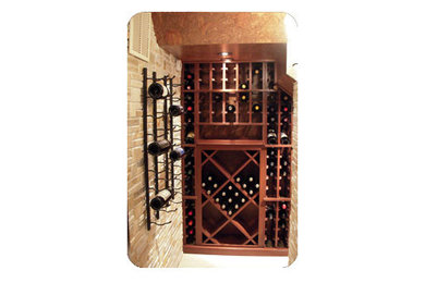 Example of a minimalist wine cellar design in Other