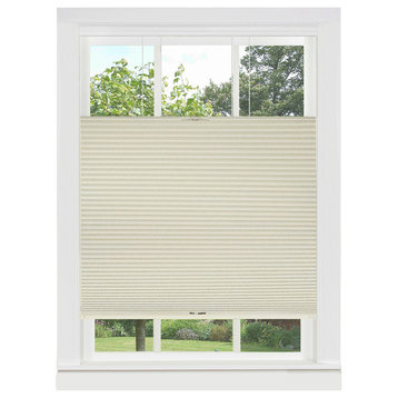 Top Down-Bottom Up Cordless Honeycomb Cellular Shade, 35"x64", Alabaster