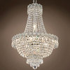 Empire Design 8 Light 16" Chrome Chandelier With Clear European Crystals