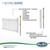 Nantucket Vinyl Picket Fence w/Post and No-Dig Steel Pipe Anchor Kit