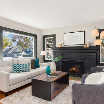 Updated Craftsman Home With Black Trimming