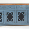71" Shelter Bay Credenza, Midnight Blue Base, Caribbean Rum Top