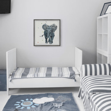 "Animal Baby III" Framed Painting Print