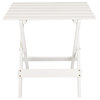 Portable Solid Wood Folding Side Table 2-Piece Set, White