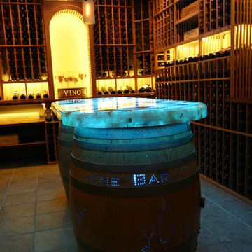 PLYMOUTH WINE ROOM WINE BARREL TABLE