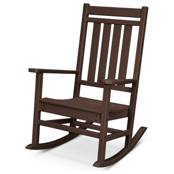 Polywood Estate Porch Rocking Chair, Mahogany