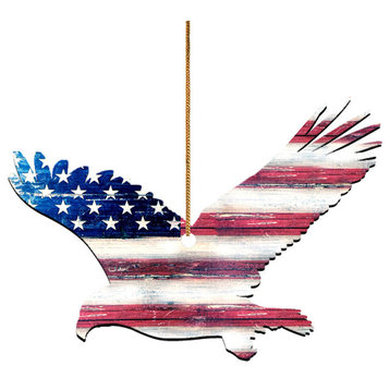 American Flag Eagle Ornaments, Set of 3