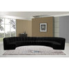 Maklaine 8-Piece Modular Contemporary Velvet Sectional Sofa in Black