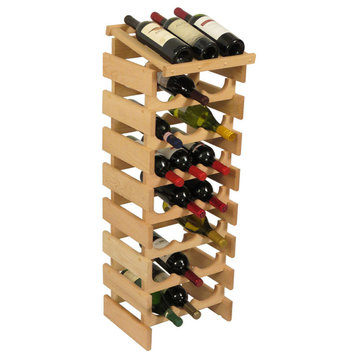Wooden Mallet Dakota 8 Tier 24 Bottle Display Top Wine Rack in Natural