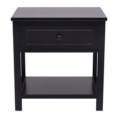 50 Most Por Black Bedside Tables For 2018 Houzz Uk Vidaxl Bedside Cabinet Wood Black Nightstands And Tables