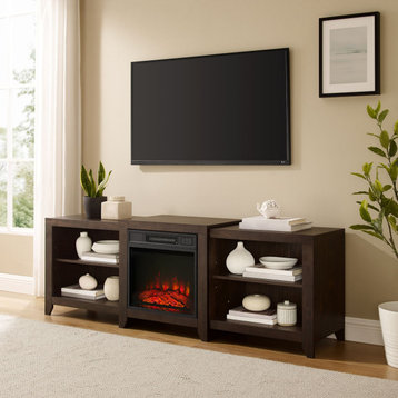 Ronin 69" Low Profile Tv Stand WithFireplace