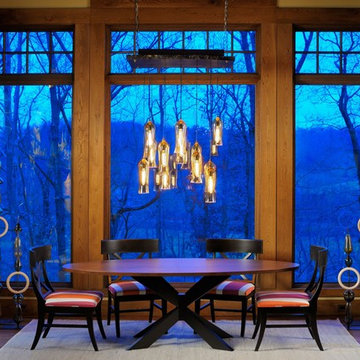 Rustic Hideout in the Ohio Woods - contemporary Dining Set