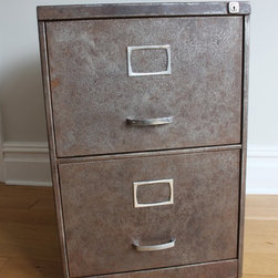 Blake Reused Vintage Industrial 1960s Stripped & Distressed Steel Cabinet - Filing Cabinets