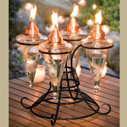 Glass Table Top Torch - Outdoor Lighting