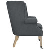 Modway Chart Upholstered Accent Chair with Casters in Gray