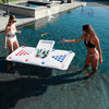 76.5" Inflatable Floating Swimming Pool Pong Game with Built In Cooler