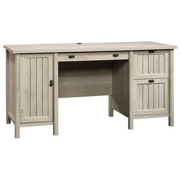Pemberly Row Computer Desk in Chalked Chestnut