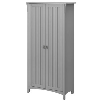 Salinas Bathroom Storage Cabinet With Doors, Gray