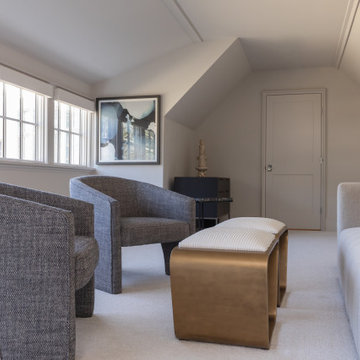 Raleigh NC Interior Design — Luxury Entertainment Suite with Home Bar & Theater