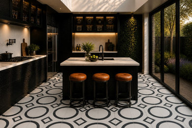 Trendy home design photo in Miami