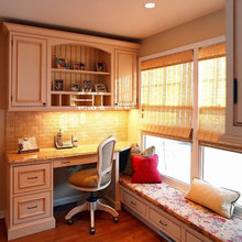 desk in kitchen area