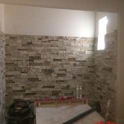 Stone Shower using light weight Texas stone - Products
