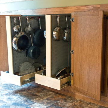 Sliding pegboard cabinet drawers! | Pegboard Ideas