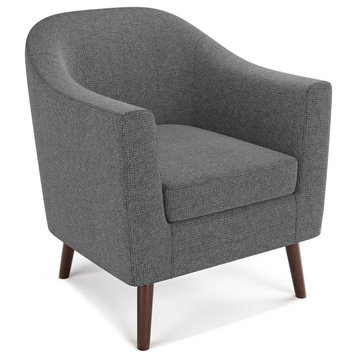 Thorne Accent Chair, Shadow Grey Linen look fabric