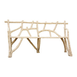 Vintage French Concrete Faux Bois Garden Bench - Products