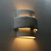 Caldwell Outdoor Wall Light, Bisque Gray, Open Top