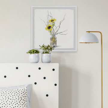 "Sunflower Bloom" Framed Painting Print