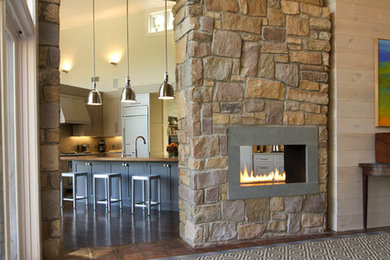 Living room - transitional living room idea in New York