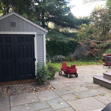 Entering the rear garden from driveway gate